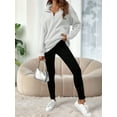 thumbnail image 4 of Women' Sweatshirts Half Zip Quarter Zipper Long Sleeve Hoodies Fall Fashion Outfits Clothes Light Gray S, 4 of 8