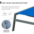 thumbnail image 4 of Kozyard Wilson Adjustable EDP Coated Wrought Iron Frame and Breathable Textilence Seat Chaise Lounge Chair (2 Pack) (Gray W/Table), 4 of 8