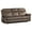 Brown, variant on Pemberly Row Microfiber Double Reclining Sofa with Cup Holders in Brown