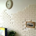 thumbnail image 3 of 23.6"x23.6" Removable Waterproof 3D Brick Stone Wall Decorative Wallpaper, Self-Adhesive Wall Stickers Bedroom Decoration, 5Pcs, 3 of 7