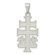 925 Sterling Silver Caravaca Double Cross Religious Angels Lord Jesus Christ Crucifix Holy Pendant Charm Necklace Angel Cara Vaca Fine Jewelry For Women Gifts For Her