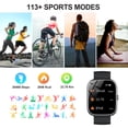 thumbnail image 5 of WeurGhy Smart Watch for Men Women iPhone Android, 1.91" HD Touchsreen, Bluetooth Call and Music Control, Fitness Tracker, 110+ Sports Modes, IP68 Waterproof, Black, 5 of 8