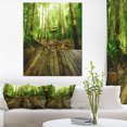 thumbnail image 1 of Wooden Platform in Green Forest - Landscape Photography Canvas Print, 1 of 3