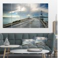 thumbnail image 1 of Vintage Pathway into the Ocean - Sea Bridge Canvas Art Print, 1 of 3