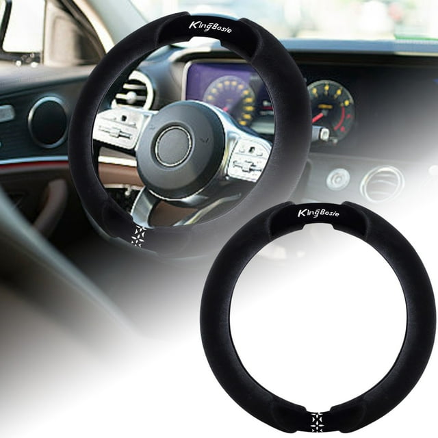 BotaniNest Elastic Long Microfiber Steering Wheel Cover For Winter Warm Steering Wheel Warm Cover Universal 15 Inches Slip Odorless