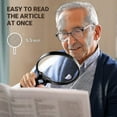 thumbnail image 2 of Extra Large Led Handheld Magnifying Glass With Light - 2x 4x 25x Lens Zoom Lightweight Shatterproof Magnifiers, 2 of 5