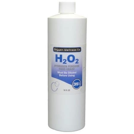 O-W & Company H2 O2 Hydrogen Peroxide 35% Food Grade Liquid 16 Ounces