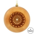 thumbnail image 3 of Vickerman 4.75" Mocha Shiny Star Brite Ball Ornament, 4 per Bag, 3 of 4