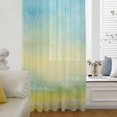 thumbnail image 6 of Turquoise Blue Ombre Sheer Curtains 54 Inches Long, Abstract Modern Art Oil Painting Light Filering Curtains, Breathable Simi Curtain Privacy Drapes for Kitchen Bathroom Nursery Window Treatment, 6 of 9