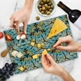 thumbnail image 4 of Tribal Cutting Board, Tribal Trippy Shapes with the Dirt Grungy Paint Reflections Artisan Print, Decorative Tempered Glass Cutting and Serving Board, Large Size, Blue Yellow, by Ambesonne, 4 of 5