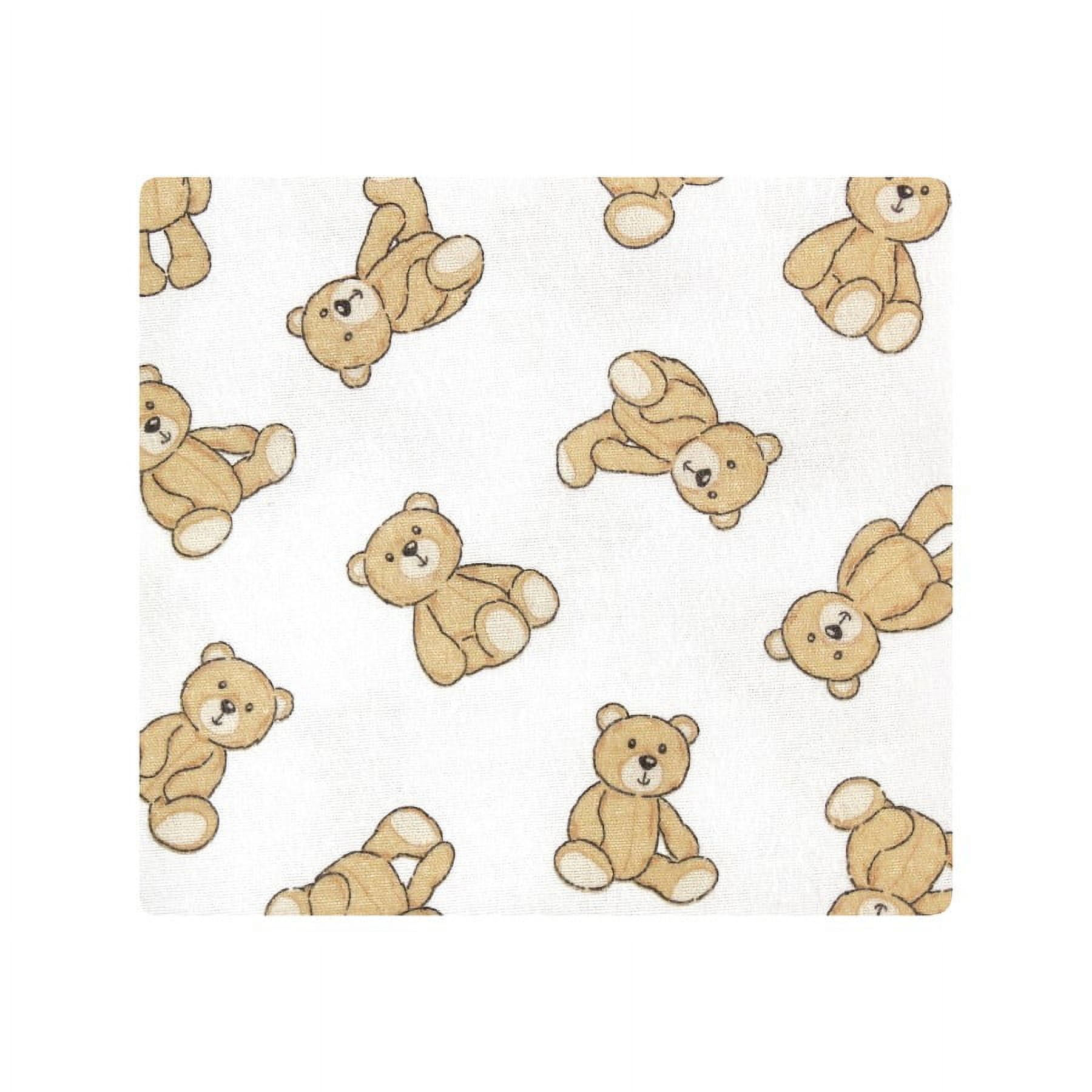 Hudson Baby Infant Boy Cotton Rich Flannel Receiving Blankets Bundle, Teddy Bears, One Size