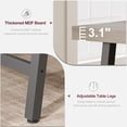 thumbnail image 3 of Dining Table for 6-8 People, 71" Large Wooden Rectangular Dinner Table, Farmhouse Dinette Table with Heavy Duty Metal Legs for Kitchen, Dining Room, 3 of 7