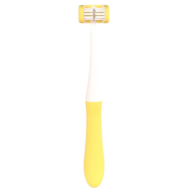 Seitruly Cepillo de para niños Mango antideslizante Manual Cobertura de 360 grados Cepillo de de entrenamiento Herramienta de cuidado de los oídos Amarillo Seitruly CE011416-03