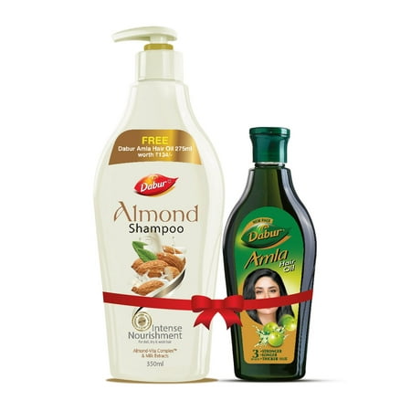 Dabur Almond Shampoo, 350ml with Free Amla Hair Oil,
