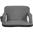 thumbnail image 3 of Extra Wide Deluxe Reclining Stadium Seat, Bleacher Chair with Back Support, Folding Sport Chair Reclines Perfect for Bleachers Lawns and Backyards, Expanded Width (2 Pack, Gray), 3 of 4