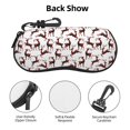 thumbnail image 3 of Honeii Christmas Plaid Moose Print Neoprene Glasses Case,Spacious for Sunglasses and Eyeglasses,Zipper Eyeglass Case With Belt Clip, 3 of 6