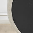 thumbnail image 6 of Newest Modern Oval Single Lazy Sofa Chair, Beige Bouclé Fabric with Integrated Backrest, Side Armrest & Pillow, Space-Saving, 6 of 11