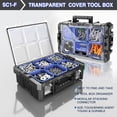 thumbnail image 7 of 4 Tier Stackable Rolling Tool Box with Wheels | Modular Tool Organizer Box Storage System | Portable Tool Box with Drawers | Tough and Durable | For Garage Storage, Home Repairs, Professional Work, 7 of 7