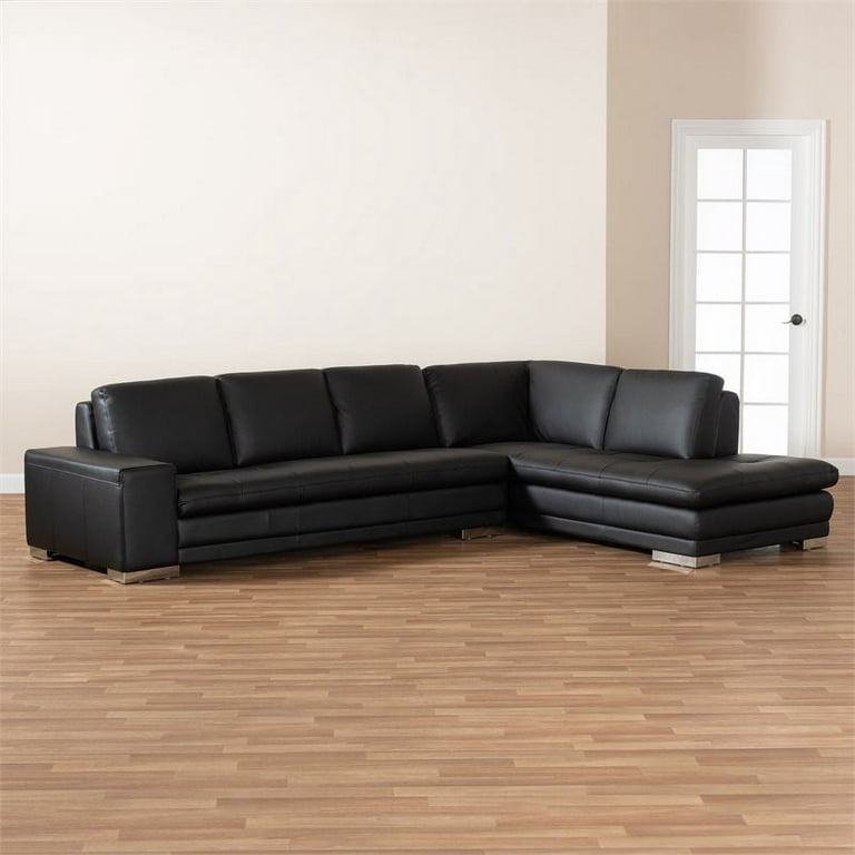Leather Upholstered Sectional Sofa