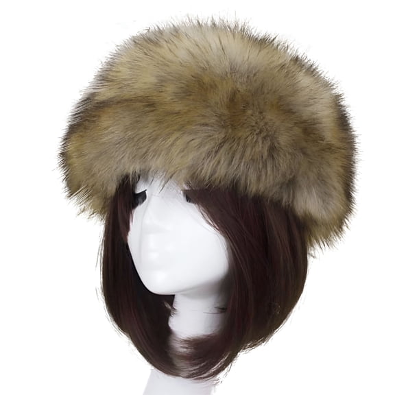 TELOLY Faux Fur Hat for Women Cossack Russian Style Fashion Winter Hat for Ladies