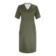 thumbnail image 4 of Vestido casual SCZ de color sólido con bolsillo en la rodilla y manga corta con cuello en v de talla grande de verano para mujer verde militar 4xl, 4 of 4
