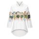 thumbnail image 5 of Blusa con bolsillo y estampado de solapa con botones de manga larga informal para mujer Pompotops FGAJ20601, 5 of 5
