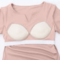 thumbnail image 5 of FUYUDY Women T Shirt Summer Seamless Workout Yoga Tee For High Performance Slim Fit V Neck Solid Color Athletic Shirt Stretchy Wicking Breathable Comfortable Female Top For Everyday Wear,Pink,XL, 5 of 5