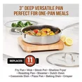 thumbnail image 3 of SARTEN  para freír con tapa acero inoxidable  COMBO INCLUYE 5 PIEZASCopper Chef Titan, 3 of 5