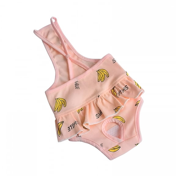 GASTROPOD 2-Pack Washable Dog Diapers with Suspenders – Reusable Puppy Sanitary Pants, Cute Pet Underwear for Small Female Dogs in Heat, Adjustable Doggy Diaper Jumpsuits