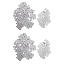 60Pcs Shelf Cabinet 90 Degree Plastic Corner Braces Angle Brackets White