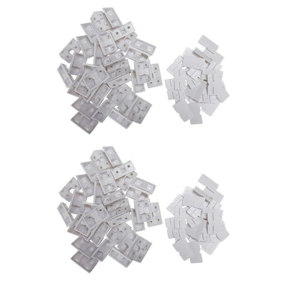 60Pcs Shelf Cabinet 90 Degree Plastic Corner Braces Angle Brackets White