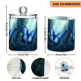 thumbnail image 5 of Yayeee 4 Pack Qtip Holder Bathroom Cotton Swab Canister with Lid Clear Dispenser Set, Blue Butterfly, 5 of 6