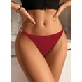 thumbnail image 2 of LJVOGUES Womens Thongs High Cut String Bikini Panties High Rise Hipster Ladies Sexy Thongs 6 Pack, 2 of 7