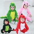 thumbnail image 2 of Pelele infantil de dinosaurio para bebé, mono de franela con dibujos de animales, ropa para recién nacido, traje con capucha para bebé, 2 of 3