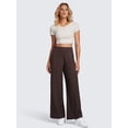 thumbnail image 5 of Women'S High Waist Comfortable Casual Sports Jogging Wide Leg Loose Pocket Pants Dark Brown XL, 5 of 6