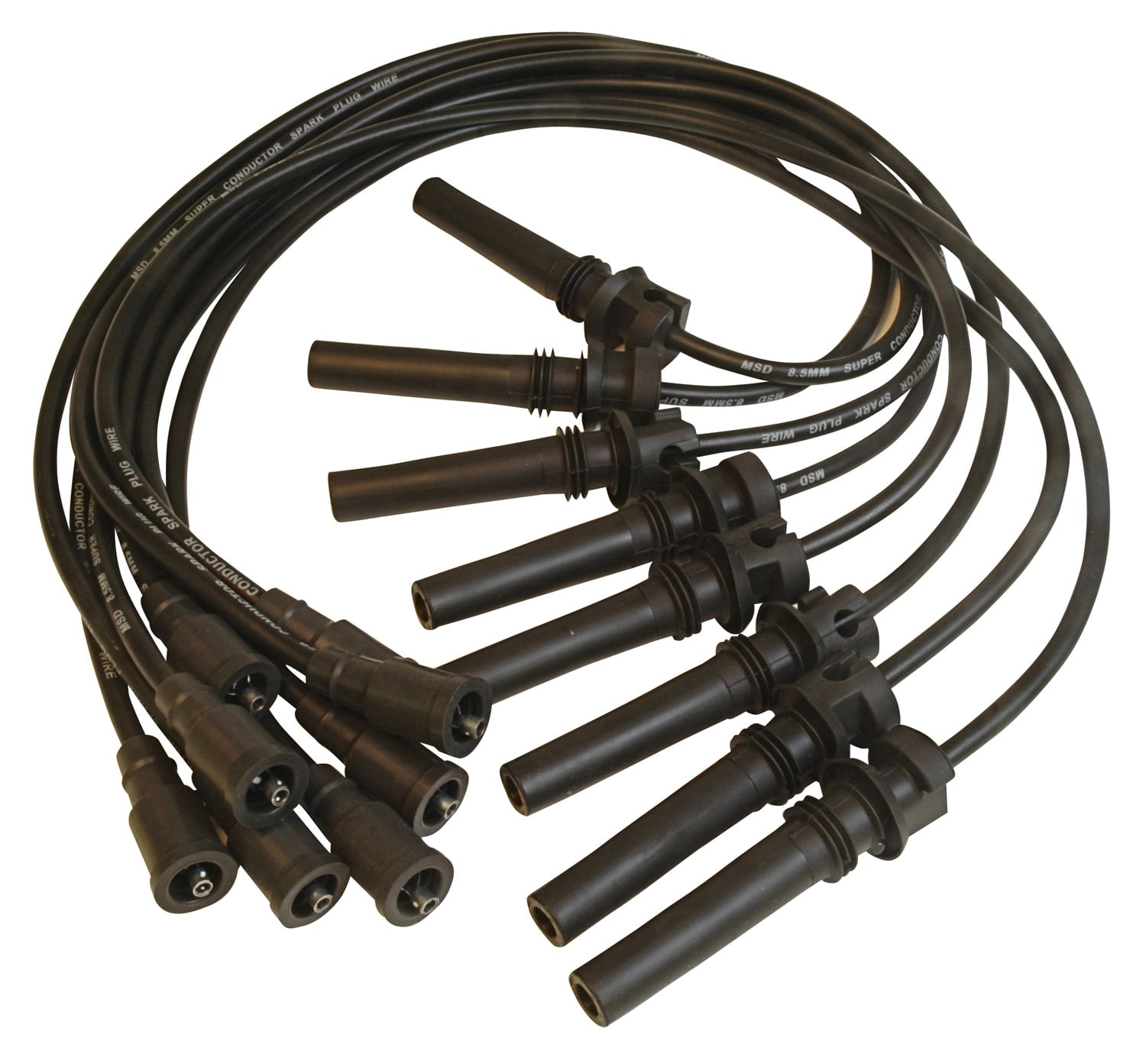 MSD Ignition 32033 Custom Spark Plug Wire Set; Black Super Conductor 8
