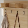 thumbnail image 4 of Nexera Porto Entryway Wall-Mounted Coat Rack with Shelf, Natural Blonde Oak, 4 of 7