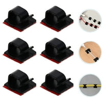 WHAMVOX Cable Clips Adhesive Cord Organizer for Home Black Plastic 20pcs