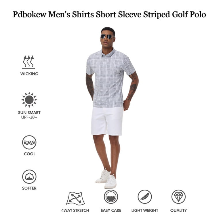 Weilanxin Men's Striped Golf Polo Shirt photo 7