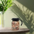thumbnail image 3 of Vintage Floral Pattern Tea 2025 New Tea Pot Tea Built in Infuser 35 Oz Stainless Steel Floral Pattern Tea Pot Tea with Infuser Long Insulation, 3 of 4
