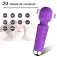 thumbnail image 1 of Máquina de masaje para mujeres de doble cabezal, 20 frecuencias de vibración, recargable por USB, masajeador femenino rosa (Púrpura), 1 of 6