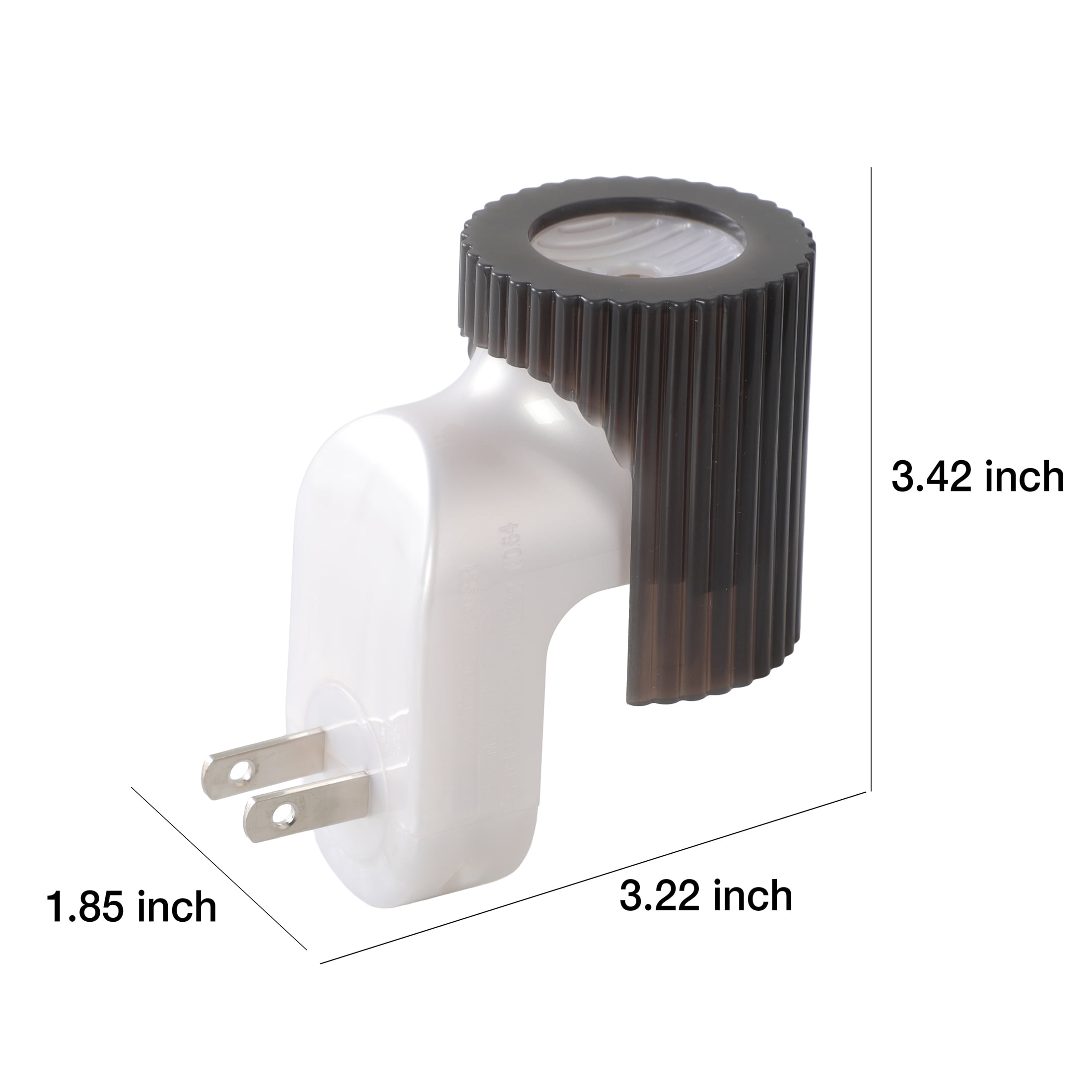 Mainstays Aroma Accents LED Fragrance Plug-in, Ribbed Texture, Traditional Wax Warmers, Greystone