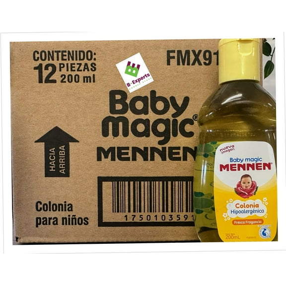 Colonia Mennen Para Bebe Magic Cologne for Baby 200 ml Fragrance 6.7oz (12 PACK) CAJA ENTERA/Colonia Mennen Para Bebe Magic Cologne for Baby 200 ml Fragrance 6.7oz (12 PACK) WHOLE BOX