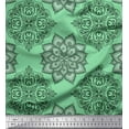 thumbnail image 1 of Soimoi Poly Georgette Fabric Floral Mandala Print Fabric by Yard 52 Inch Wide, 1 of 1