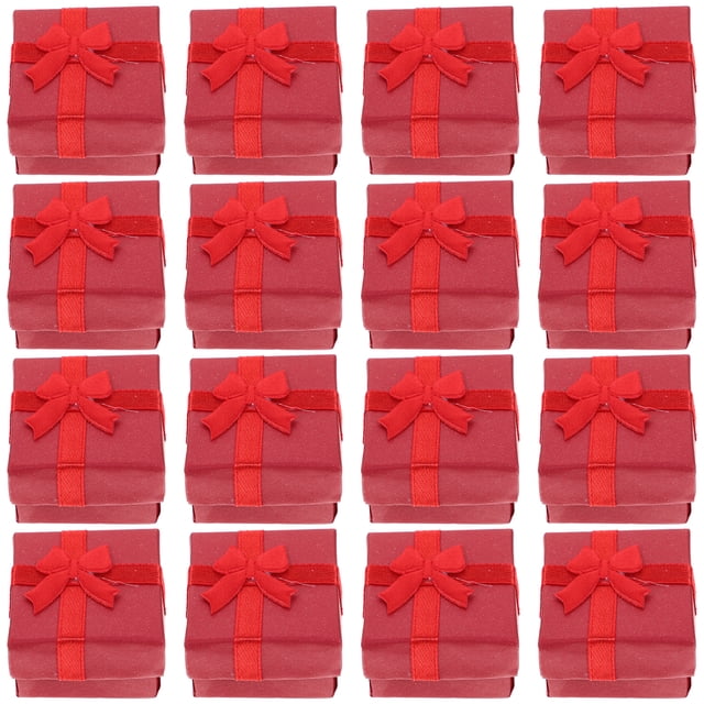 24pcs Jewelery Organizers Storage Gift Boxes for Earring Bracelet Necklace(Red)