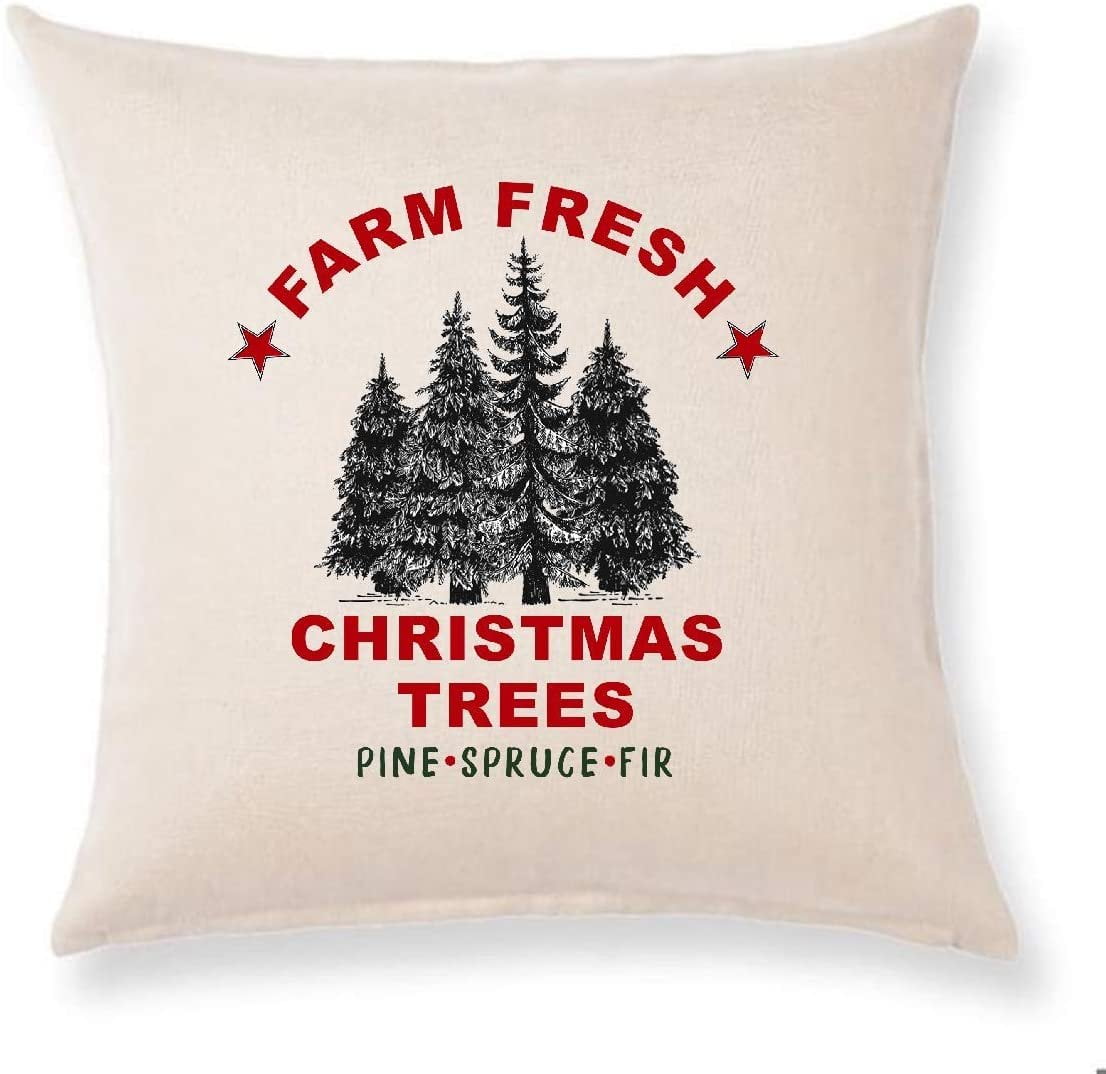 Home decor Christmas decorations Farm Fresh CHRISTMAS Trees Doormat Holiday season