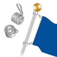 thumbnail image 4 of 2 Pcs Flag Pole Rings Anti Wrap Flag Pole Clips Swivels 360 Rotating Flagpole Flag Mounting Rings, 4 of 5