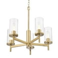 thumbnail image 4 of Winslett 5-Light Steel Chandelier in Brushed Champagne Bronze with Clear Glass, 4 of 7