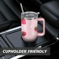 thumbnail image 7 of Strawberry Cute 40 Oz Tumbler with Handle Lid and Straw, Stainless Steel Double Walled Vacuum Insulated Cup, Cute Anniversary Wedding Birthday Gifts Tumbler for Women Men Friends Outdoor Indoor, 7 of 7