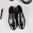 thumbnail image 6 of Men's Dress Shoes Gradient Stripes Business Oxford Shoes Modern Formal Casual Tuxedo Leather Lace Up Mens, 6 of 7